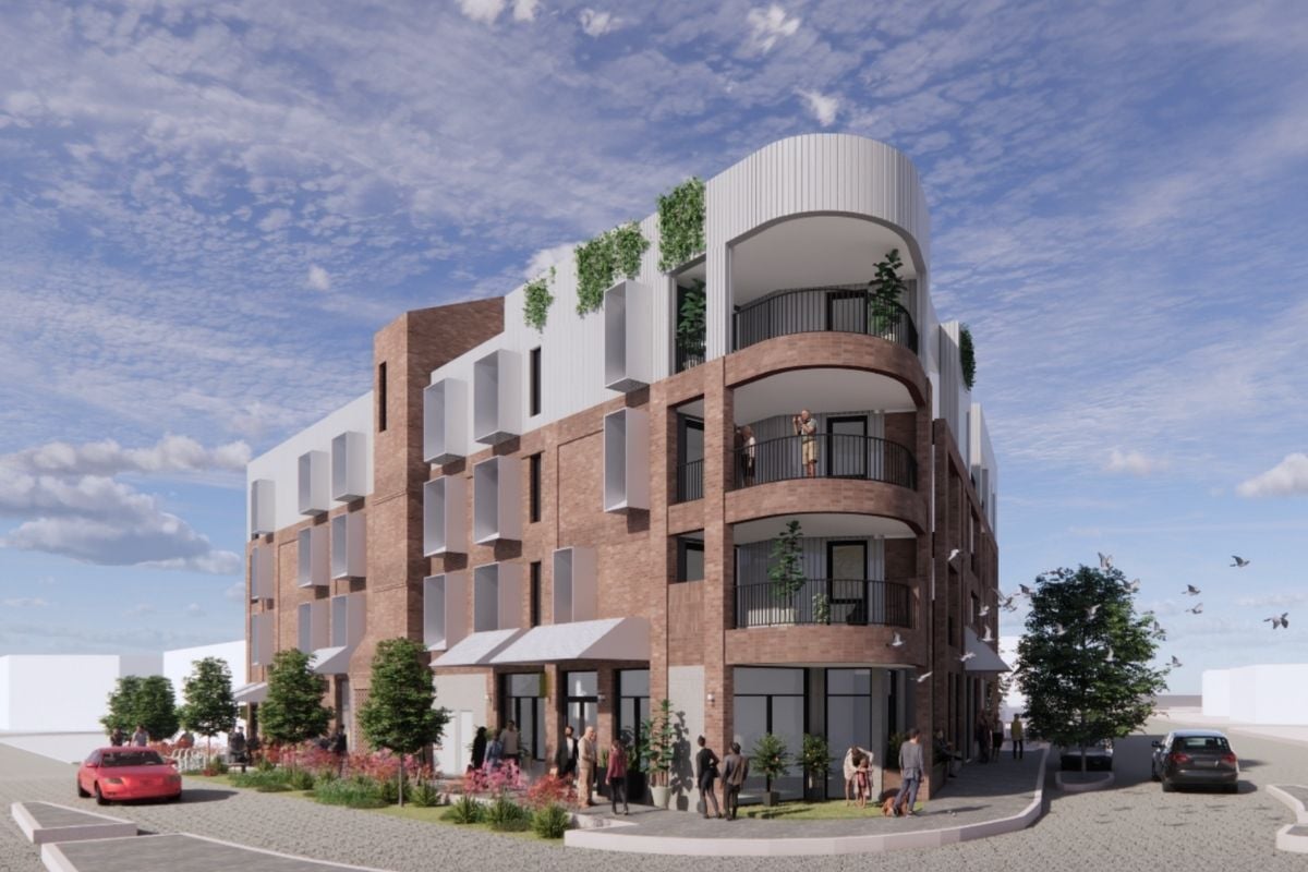 render of external view of the building